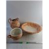 Image 1 : Porcelain Pitcher, 18" Bowl and Chamber Pot  -  PICK UP