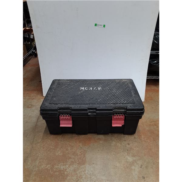 **Large Plastic Tote with Lid 32" x 18" x 14", Cannot Ship