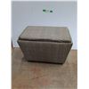 Image 1 : *Ottoman Mid Century Vinyl Record Storage Stool 24" x 13" x 17", Cannot Ship