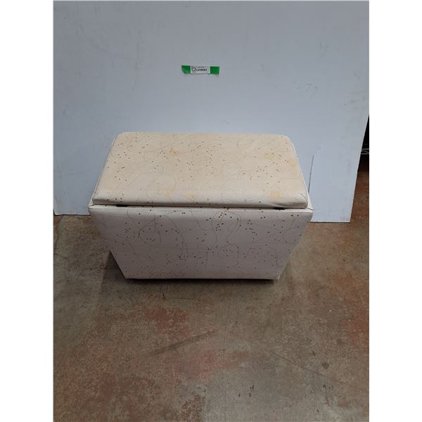 *Ottoman Mid Century Vinyl Record Storage Stool 24" x 13" x 17", Cannot Ship