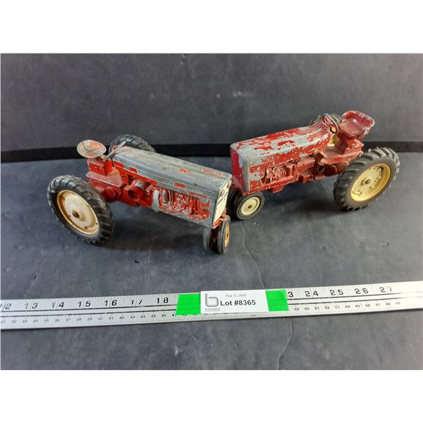 (2) Vintage Metal Tractor Models