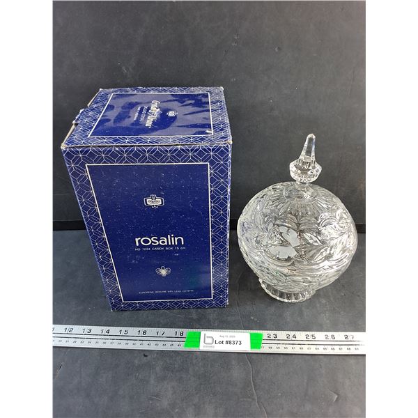 Crystal Adriana 24% European Genuine Lead Crystal Lidded Candy Dish