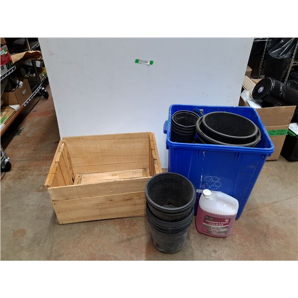 **Wooden Crate 16" x 23" x 12", Windshield Wash Fluid, Recycle Bin and Planters, Cannot Ship