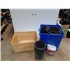 Image 1 : **Wooden Crate 16" x 23" x 12", Windshield Wash Fluid, Recycle Bin and Planters, Cannot Ship