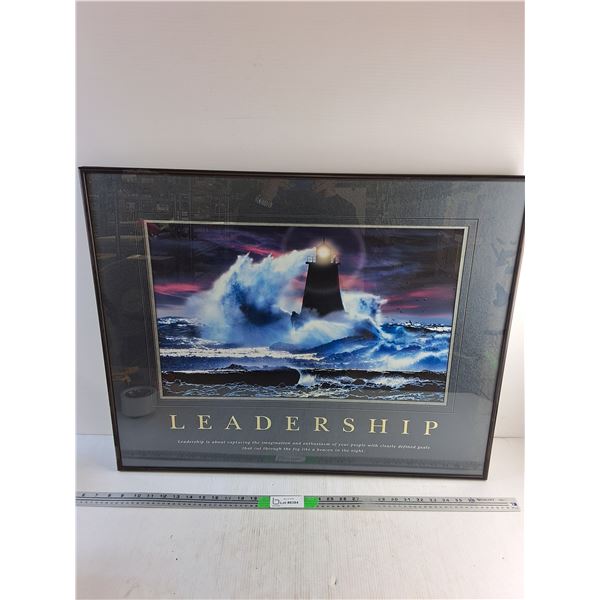 Framed Leadership Poster Wall Art 30" x 24"