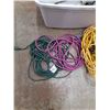 Image 2 : *Cord Extensions - Approx 16', Power Bars and Large Plastic Tote with Lid - Cannot Ship, As Is