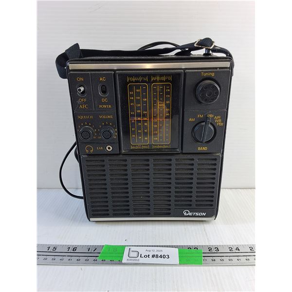 Vintage Detson AM/FM Radio - As Is