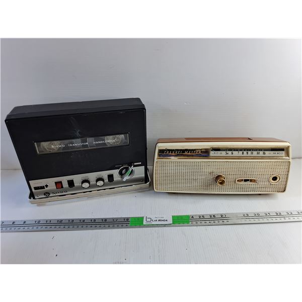 Vintage Nivico Transistor Hardcorder and 6 Transistor Channel Master - As Is