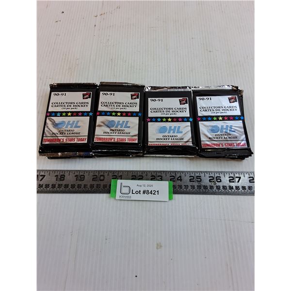 (20) Sealed Packs of 1990-91 OHL Junior Hockey Cards