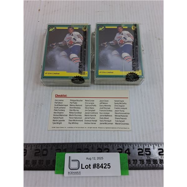 (2) Sealed Sets of 1991 OHL Junior Hockey Cards with Checklist