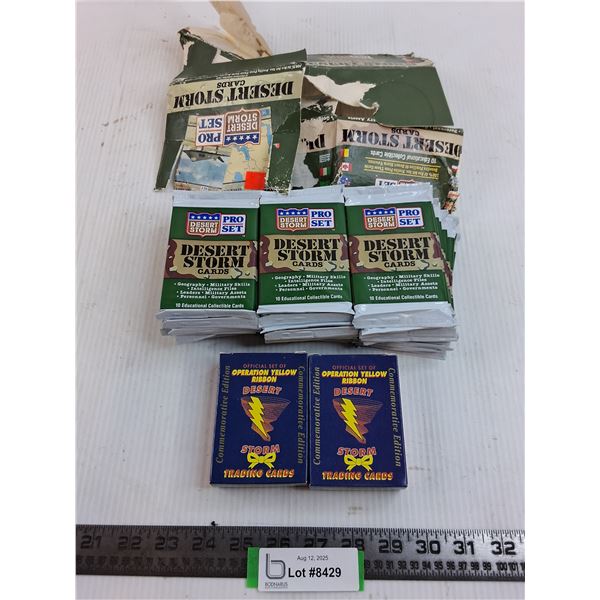 Desert Storm Collector Cards Lot (36 Pro Set Sealed Packs, 2-Boxes "Operation Yellow Ribbon")