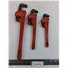 Image 1 : Set of 3 Heavy Duty Pipe Wrenches (10",14",18") - Pickup Preferred