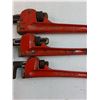 Image 2 : Set of 3 Heavy Duty Pipe Wrenches (10",14",18") - Pickup Preferred