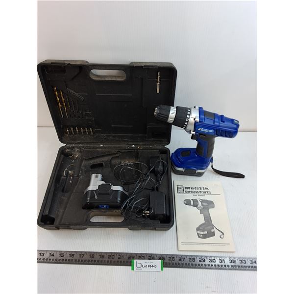 Power Fist 18v Cordless Drill Kit - Untested