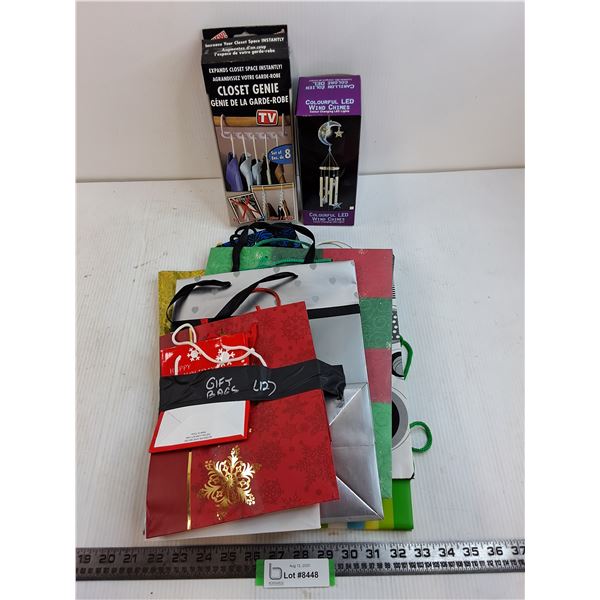 LED Wind Chimes, Closet Genie, Assorted Gift Bags