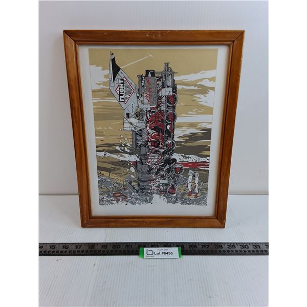 Wood Framed Wall Art - 12.5" x 15.5"