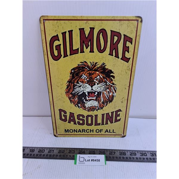 Vintage Look "Gilmore Gasoline" Metal Wall Art - 8" x 12"