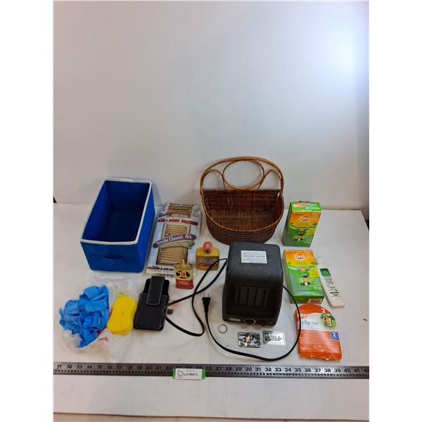Off Repellents, Space Heater - Tested, Baskets, Air Filters, Roots Phone Case, Misc.