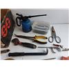 Image 4 : Nails, Oil Can, Wire Cutters, Tin Shears, Wrenches, Nail Puller and Screwdriver