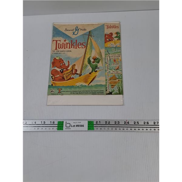General Mills Twinkles Star-Shaped Oats n Corn Cereal Box