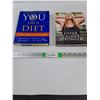 Image 1 : (2) Health/Diet Books-You On A Diet, Fitter, Calmer, Stronger Hard cover Books