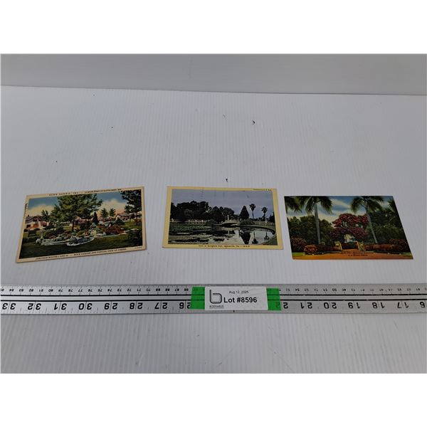 (3) Vintage Canada Post Cards Two 1951 Cards and One 1958 Card Colorized