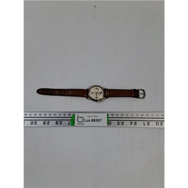 Vintage National Audubon Society Leather Watch - AS IS