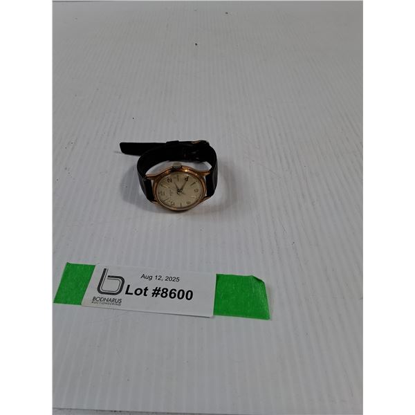 Elgin 17 Mens Leather Watch - Second Hand Ticks  AS IS