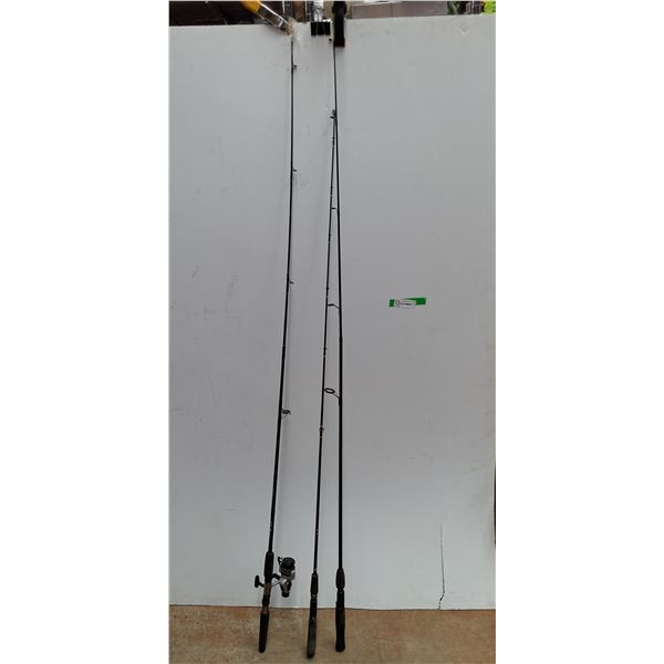*(3) Fishing Rods, PowerPole, Three Star, Lightning Rod, Up To 73"  -  PICK UP