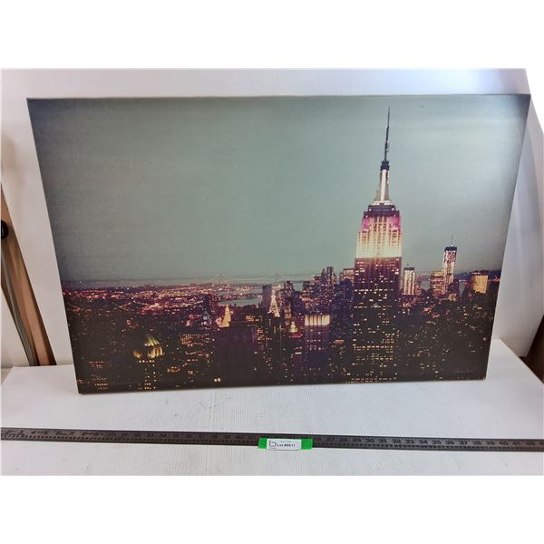 *35" x 24" NYC New York City Skyline Printed Wall Canvas -  PICK UP