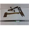 Image 1 : 12" Stanley Hand Drill, 16" Axe, 12" Metal Shears