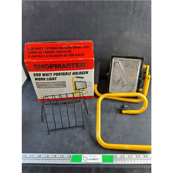 Shopmaster 500 Watt Portable Halogen Work Light - New