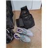 Image 5 : Salomon Cross Country Skiing Boots - Size 12, Bicycle Panniers, CCM Hockey Helmet, Bag