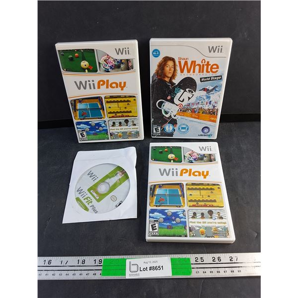Wii Fit Plus, Wii Play and Shaun White Snowboarding Games