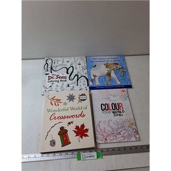 (3) Colouring Books, Crossword Book