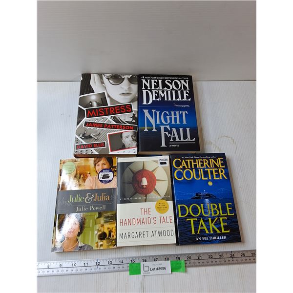 (5) Books - Julie & Julia, The Handmaids Tale, Double Take, Misc
