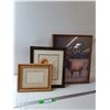 Image 1 : Framed Moose Picture 17'' x 21'', Framed First Nation Painting 14'' x 16.5'', Empty Picture Frame