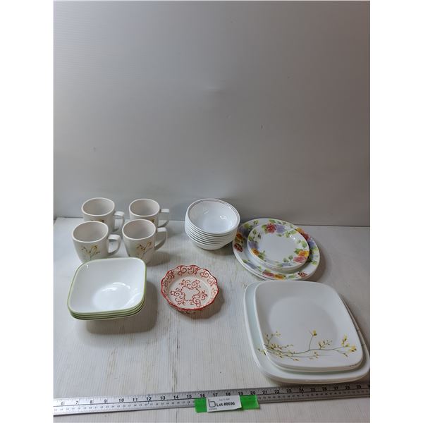 (4) Coffee Mugs, (13) Bowls, (16) Plates - As Is CANNOT SHIP