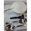 Image 2 : Strainer, Potato Masher, (5) Spoons, Misc