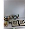 Image 1 : (2) Framed Pictures - 11.5'' x 11.5, Clock, (2) Candles, Wax Warmer