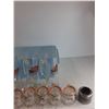 Image 3 : (4) Western Brewing Company Glasses, (10) Small Jars, Basket, Plastic Bin - PICK UP