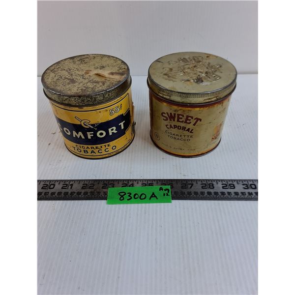 (2) Vintage Tobacco Tins (Comfort & Sweet Caporal)
