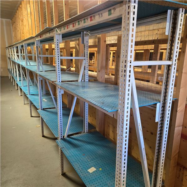Metal Shelving    56 Ft   X 6 Ft Tall     24" Wide    SOLD AS ONE UNIT