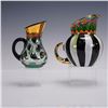 Image 2 : 4pc MacKenzie-Childs Hand'Painted Glass Tableware