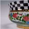 Image 4 : 4pc MacKenzie-Childs Hand'Painted Glass Tableware