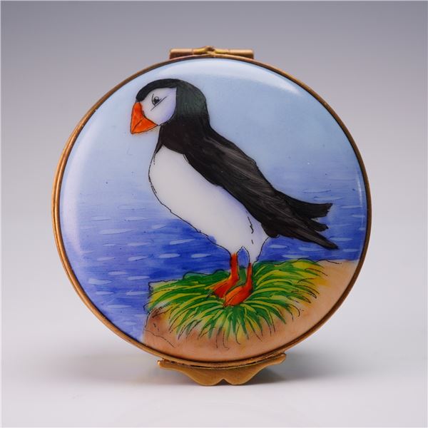 The Cottage Shop Porcelain Puffin Keepsake Box
