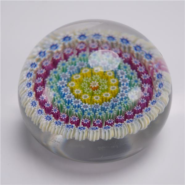 Perthshire Millefiori Concentric Glass Paperweight