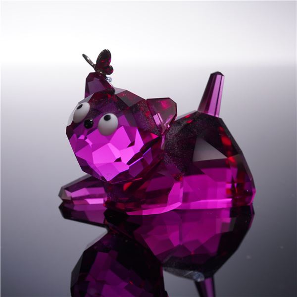 Swarovski Crystal Lovlots Figurine Emily Cat with Butterfly