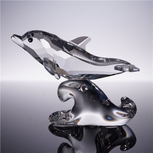 Swarovski Crystal Figurine Baby Dolphin with Box