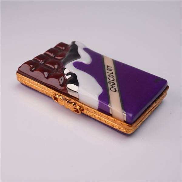 Limoges France Chocolate Bar Ring Box Elda Creations